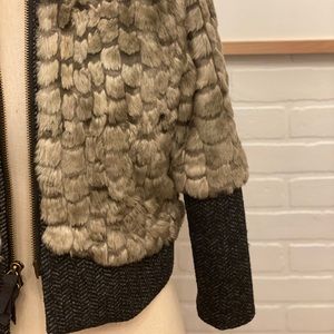 Juicy Couture Sz Large Cropped Fur Jacket